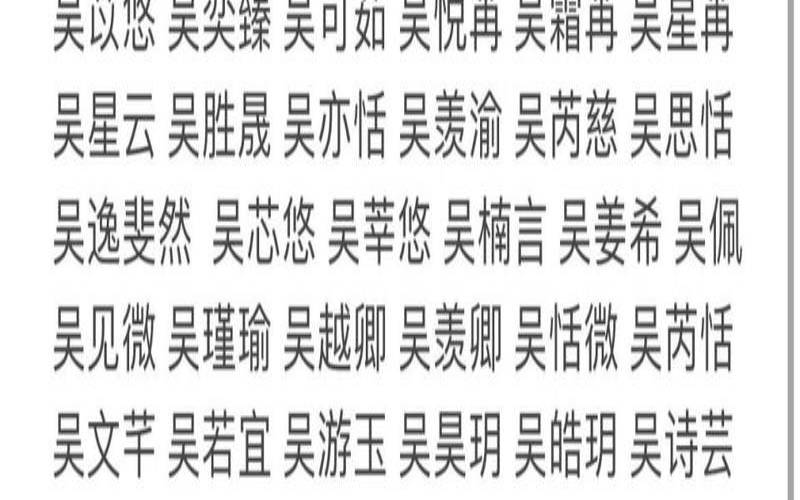 吴姓兔宝宝男孩女孩取名大全2023年（吴姓男孩名字大全2023属兔）