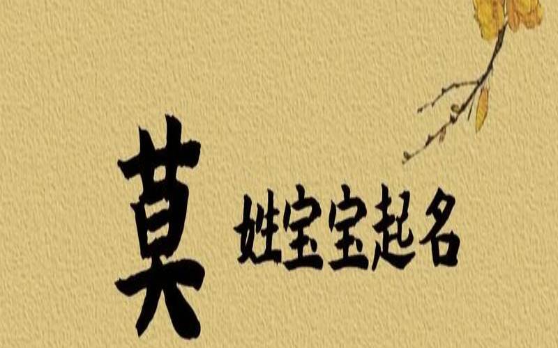 莫姓男孩取名有寓意的2021（姓莫的男孩名字洋气的）