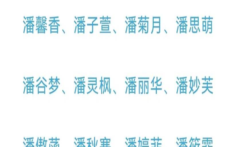 2021潘姓宝宝名字大全（免费姓名测试打分最准软件）
