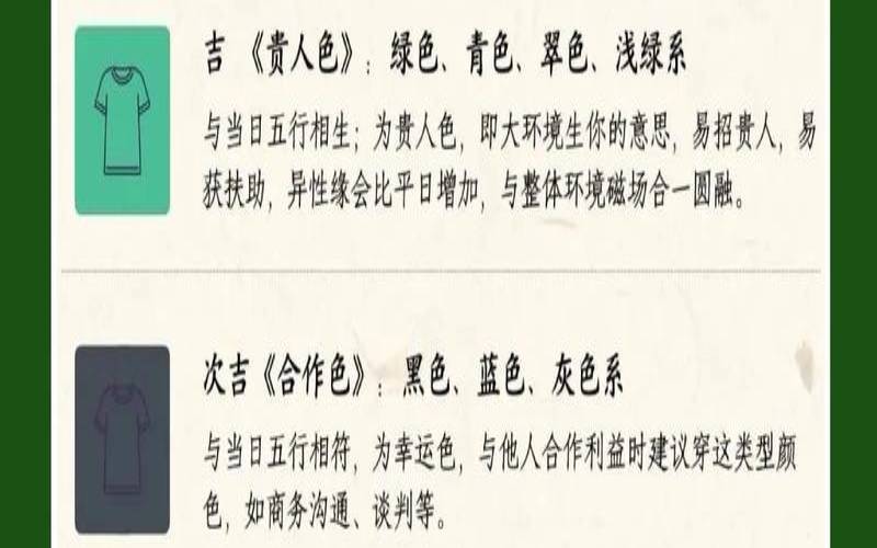 2021.1.8日五行穿衣（每日五行旺运穿衣配色）