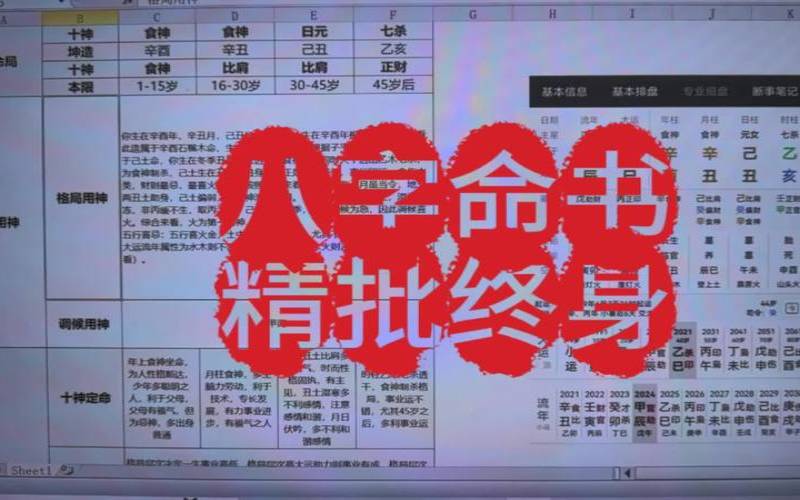 八字免费终身详批一生软件（精准八字精批一生命运）