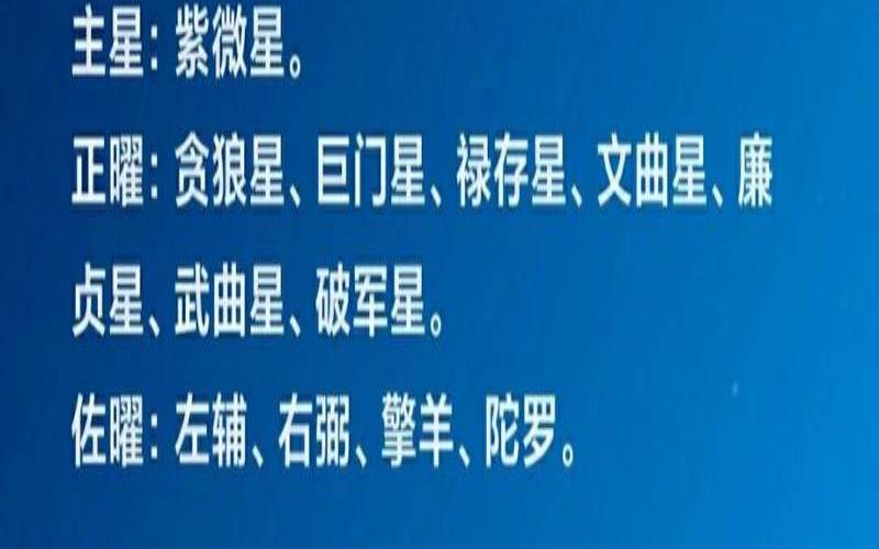 最有气场的紫微主星（紫微主星力量排名）