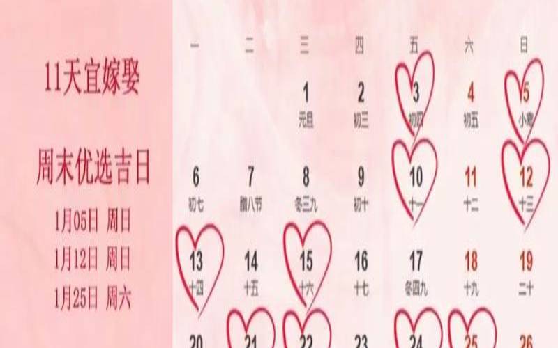 结婚吉日怎么都不一样（上半年结婚的好日子）