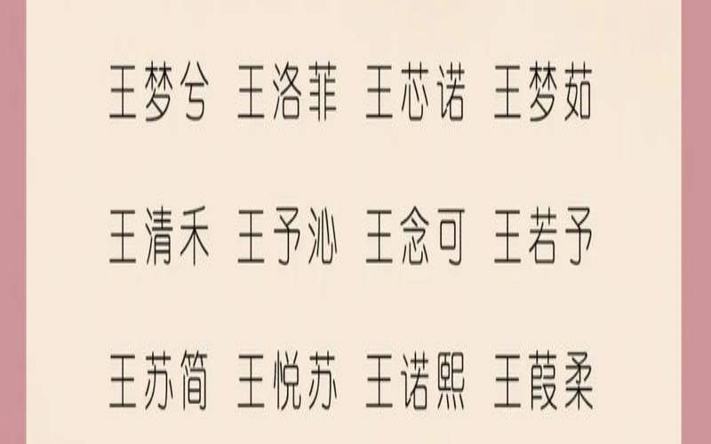 起名姓王男孩名字蛇年（王姓简单又好听的名字）