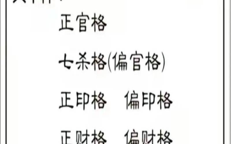 36种命格都是什么名字（三十六种命格名称）