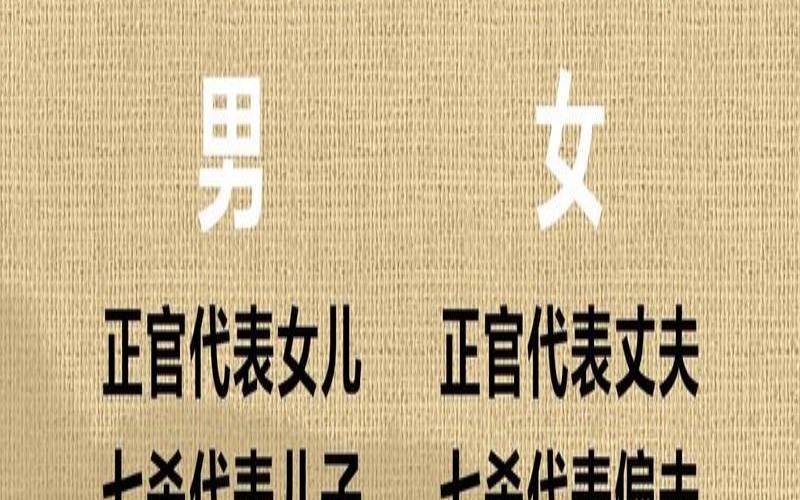 八字男命正官代表什么六亲（八字中什么叫正官）
