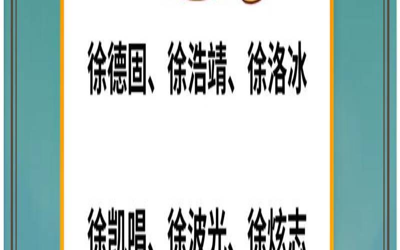 给姓徐的男孩子起名字大全（男孩姓徐有涵养的名字）