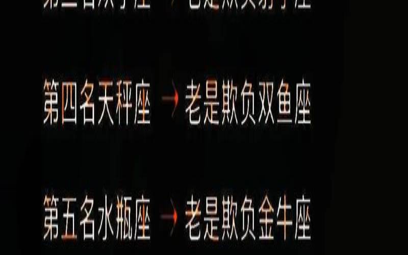 欺负女生的星座排名（看起来好欺负的人）