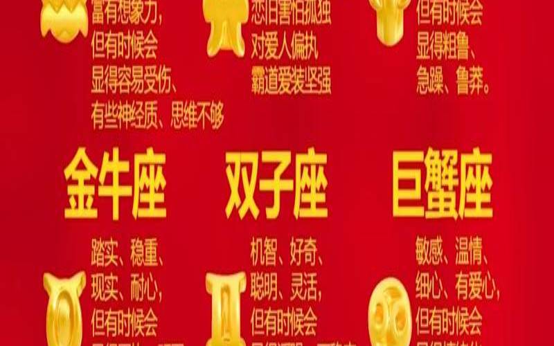 生肖星座性格查询表（性格测试免费版）
