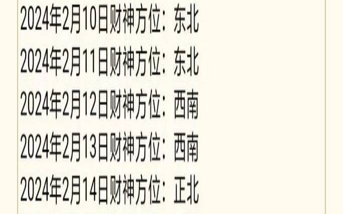 2021.4.23财神方位（2024年吉利方位在哪里）