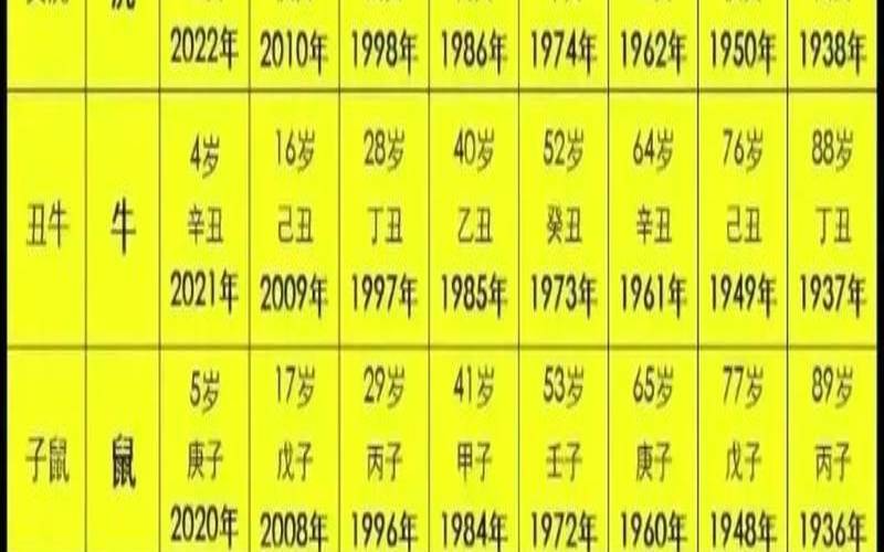 十二生肖指是什么生肖（十二生肖年份表）