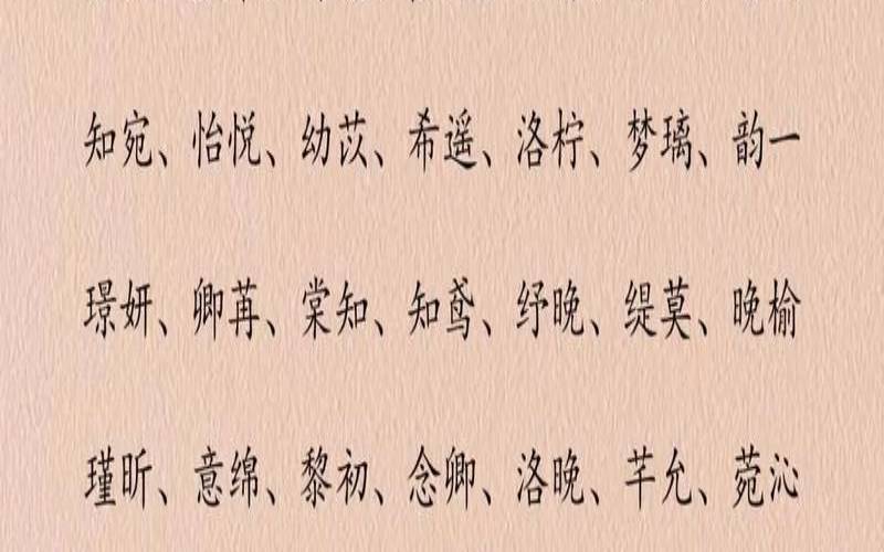 女孩起名大全2020最新版的（2020年最新女孩名字）