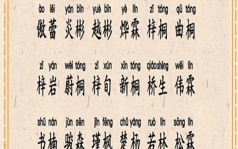 带木的字男孩子的名字（木字取名的寓意）