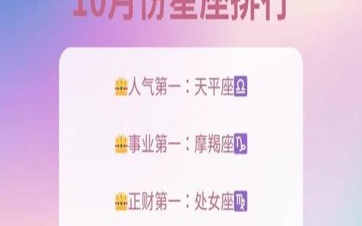 10月星座运势查询（10月运势查询）