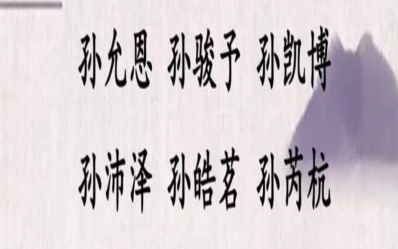 父姓孙母姓王怎么取名（孙姓好听稀少的名字）