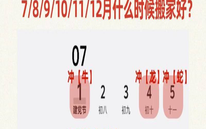 入宅搬家的讲究（入宅吉日择日法）