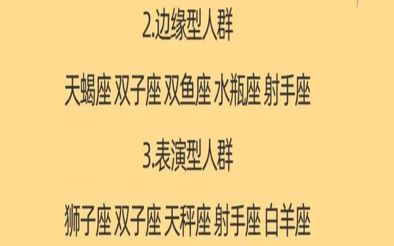 十二星座的分类（十二星座划分表）