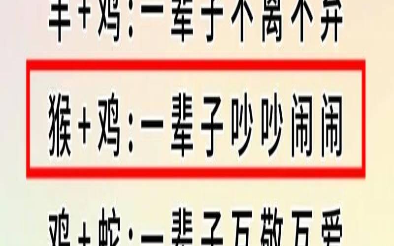婚姻匹配测试属相匹配（十二生肖男女属相配对）