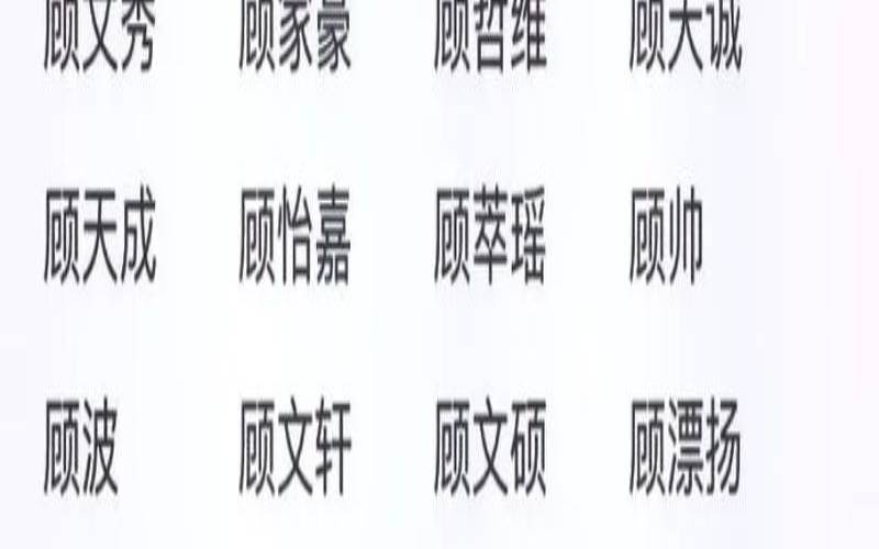 顾姓取名男孩最好听（顾姓取名100分霸气）