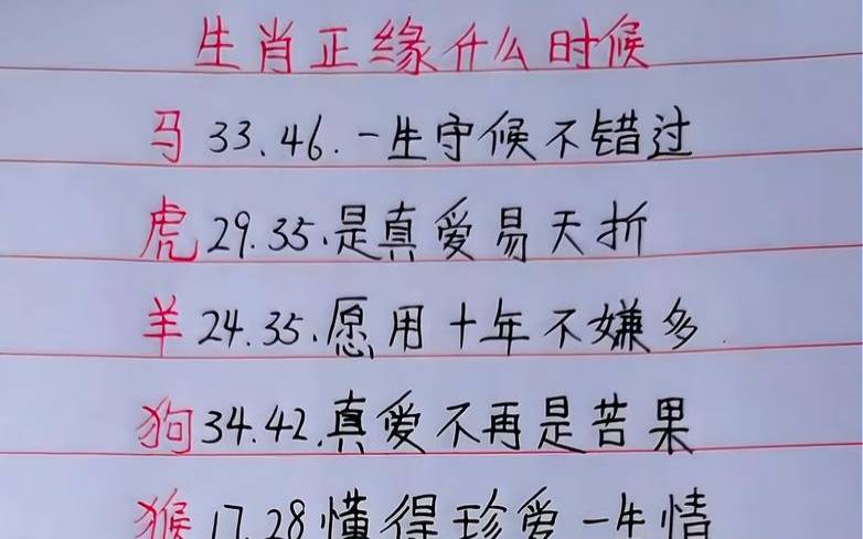 生肖爱情运势分析（免费测正缘出现的时间）