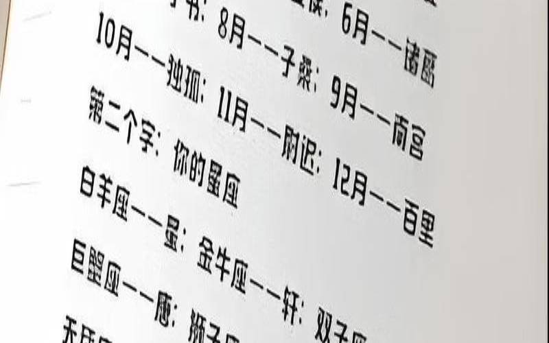 星座前世名字测试（测你有什么好运在悄悄降临）