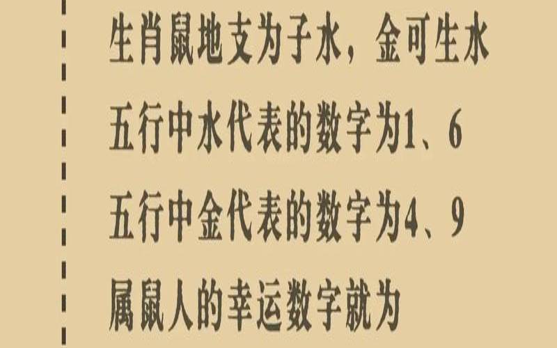 属相鼠吉祥数字（属鼠人吉祥数字）