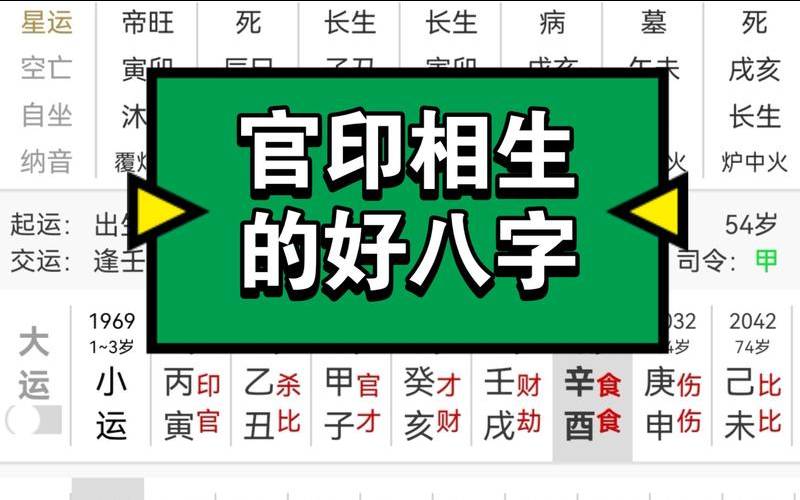 日支为官之配偶人（官印相生八字）