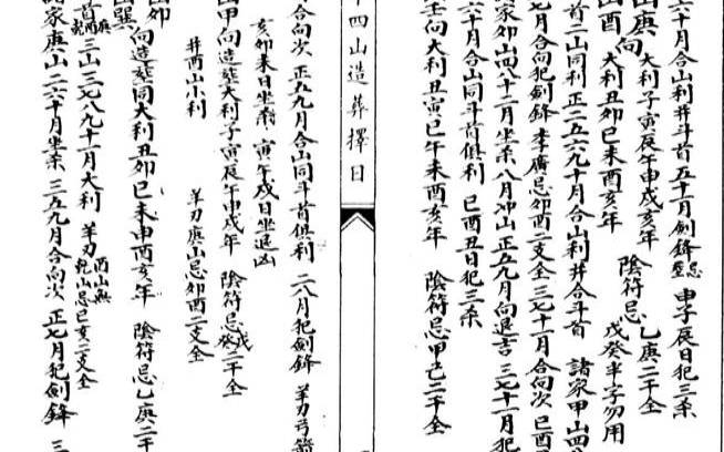 斗首五行择日二十四山日课（24山造葬择日大全）