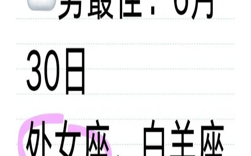 1996年10月30日是啥星座（6月26日是什么星座）