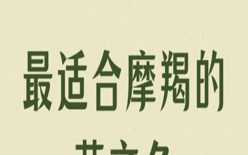 摩羯座的名字应该叫什么（摩羯座起什么名字最好听）