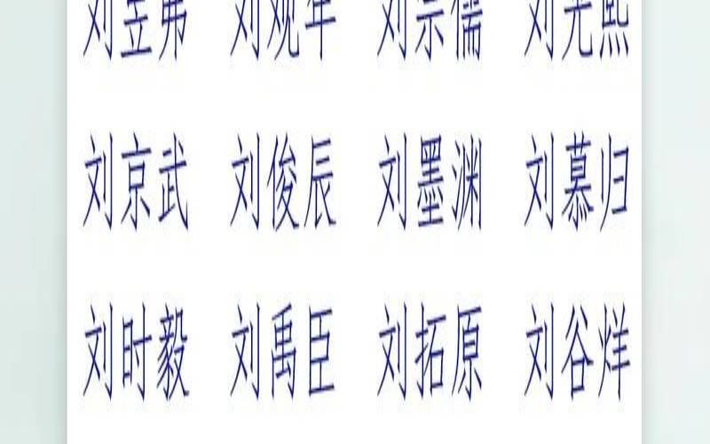 刘姓男孩起名（男孩取名叫什么好）