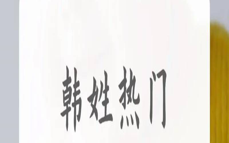 韩姓起名简单大气男孩（韩姓100分男孩名）