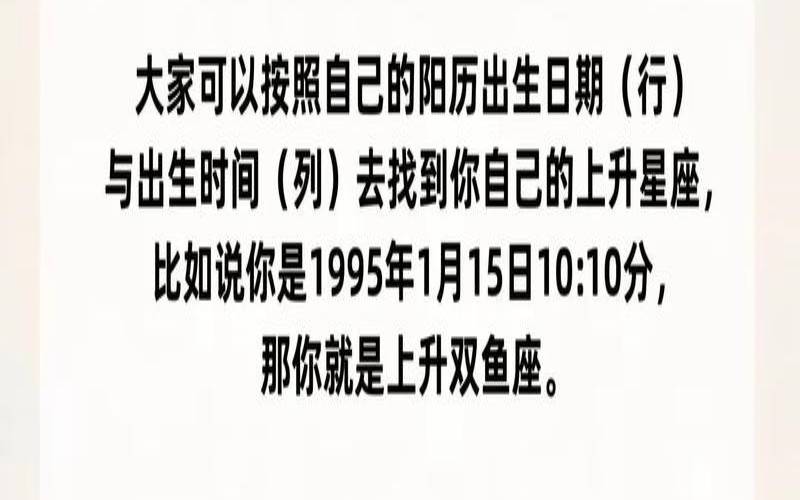 11月13日上升星座查询（12月上升星座查询表）