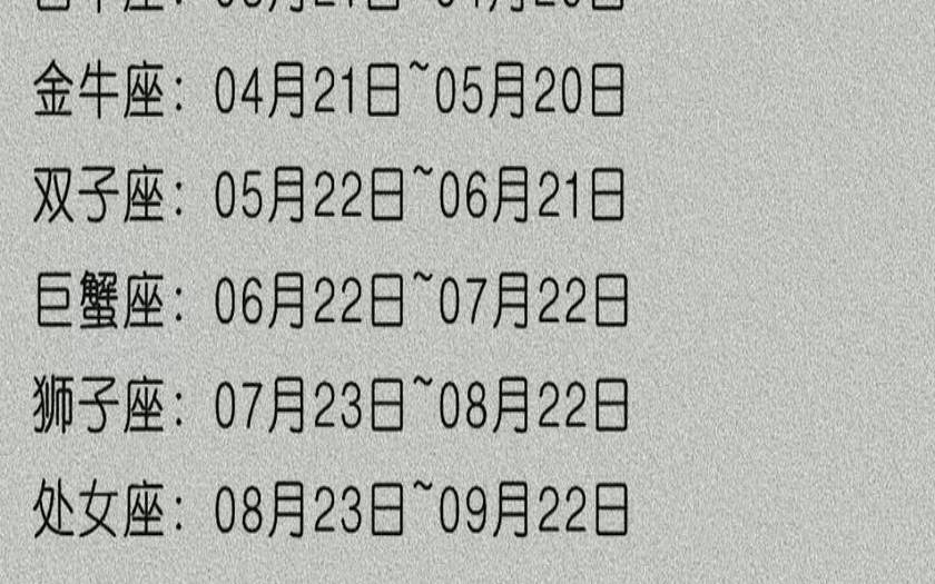 12星座改日期了吗（12星座的出生日期）