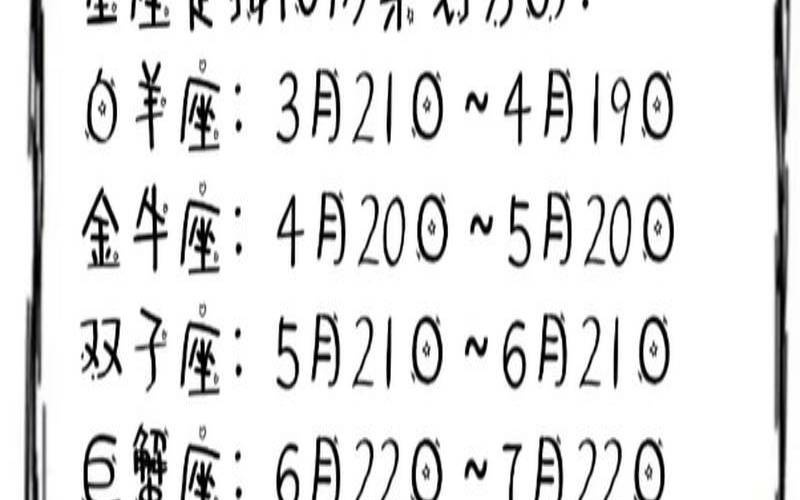 星座是按什么时间来算（星座时间是怎么划分的）