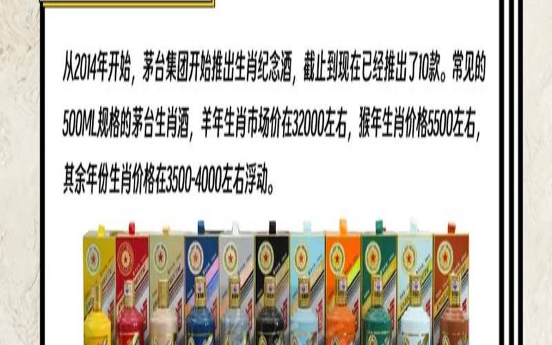 各年份茅台生肖酒的产量（各种年份茅台酒价格表）