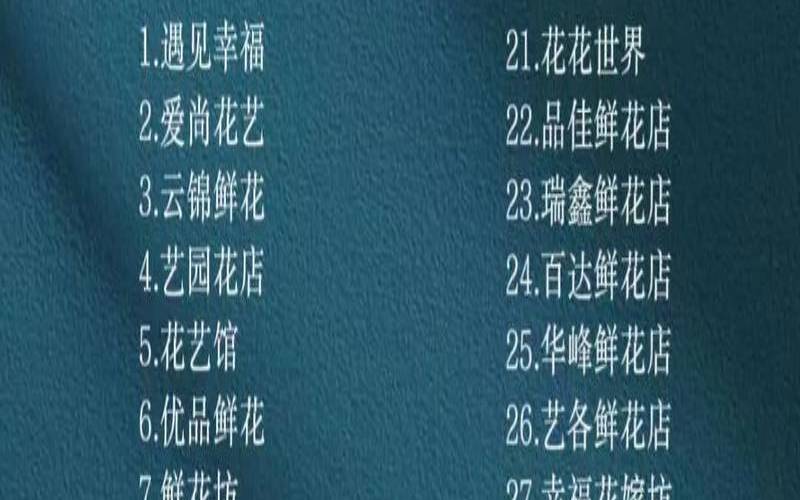 吸引人潮一点的花店名字（有格调的花店名字）