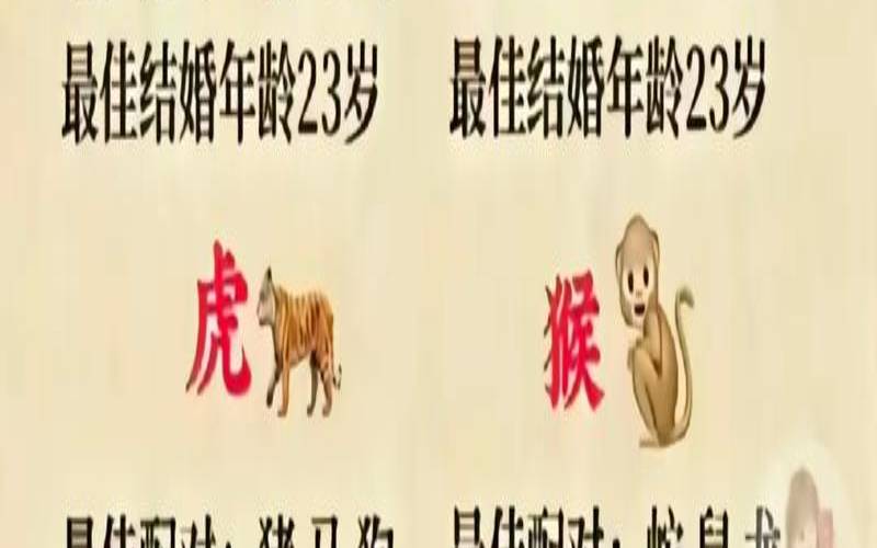 星座婚配十二生肖年龄表（十二生肖婚姻配对表）