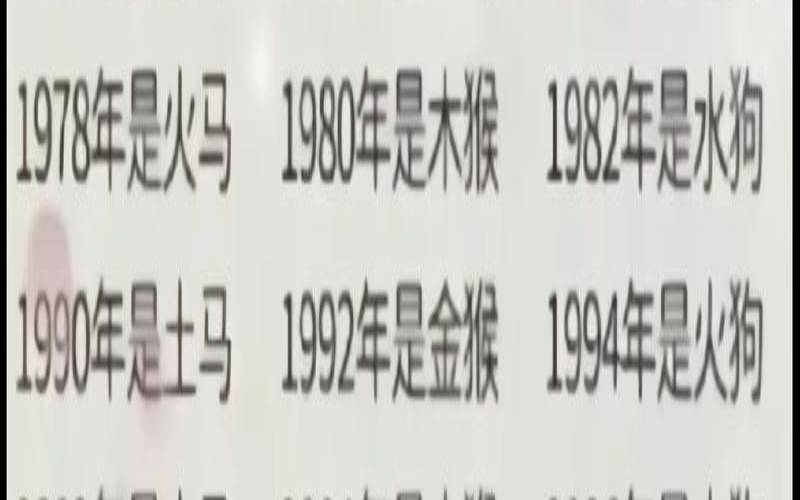 1990年至1999年生肖（1990至1999年的生肖）