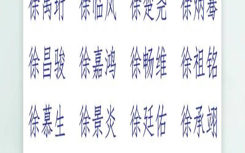 2019姓徐最好听的搭配（姓氏徐的名字大全）