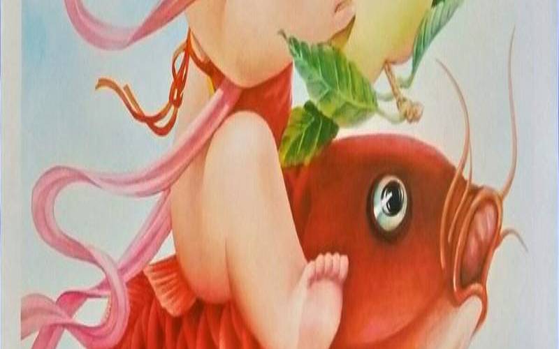 双鱼吉庆新年好年画（喜事连连打一最佳动物）