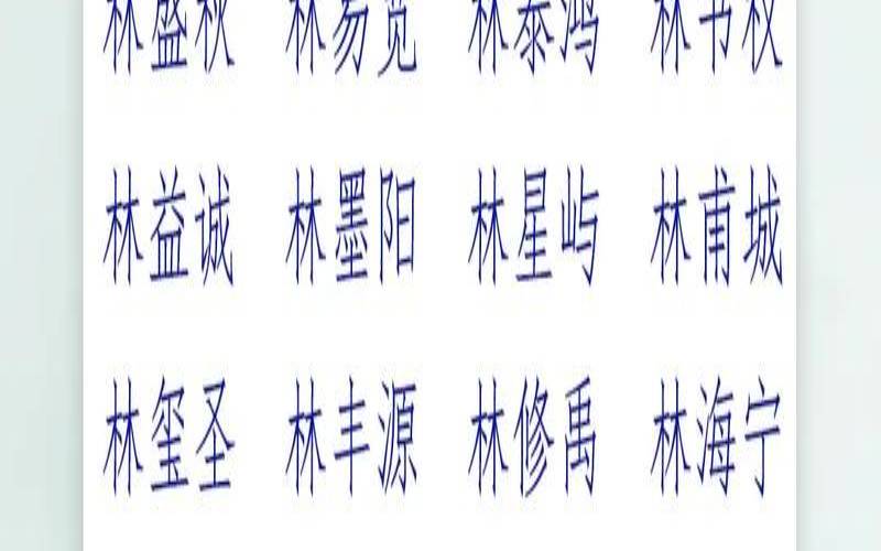 林姓男孩名字大全2022（姓林的男孩名字独特）